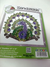 Design Works Zendazzle PEACOCK Sequins and Beads Kit 10" x 10"