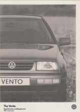 Volkswagen Vento Specifications 1996-97 UK Market Foldout Brochure VR6 GL CL