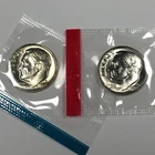 1980 Roosevelt Dime 2 Coin Set - Brilliant Uncirculated (BU) KM#195a - D80PDM