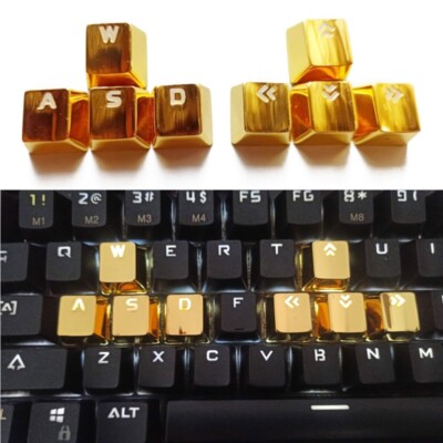 8Keys WASD Arrows Keycaps Zinc-Alloy Backlit Keycap For Mechanical Keyboard