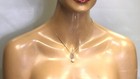 925 sterling silver pearl pearl swirl dangle teardrop pendant necklace box chain — photo 2