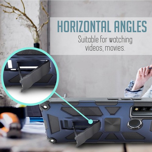 Pack+For TCL 20XE 20 XE Hybrid Magnetic Kickstand Phone Case Cover w/ Glass - Bild 11 von 22