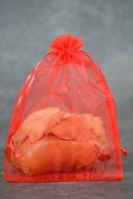  Organza Koraliki - Torba prezentowa Opakowanie biżuterii 170x125mm czerwona