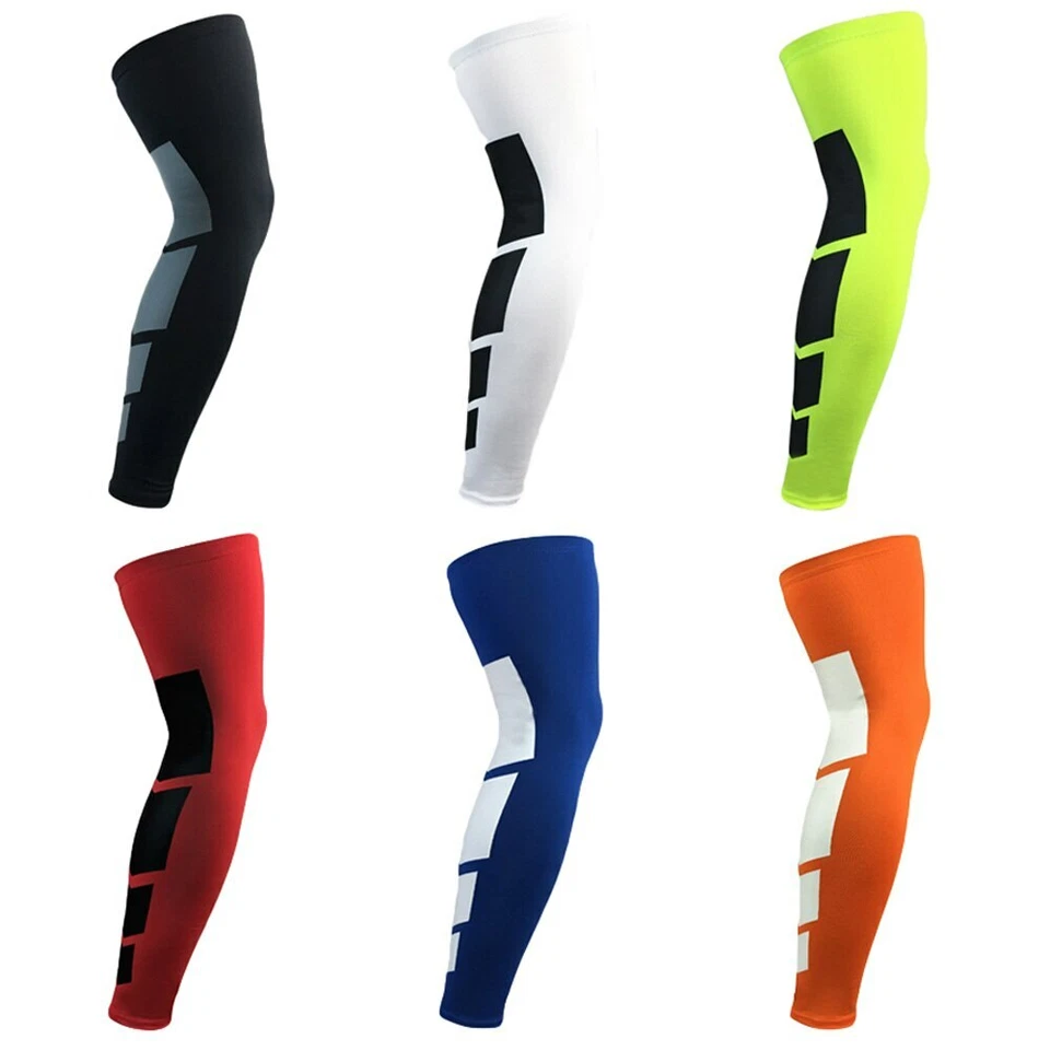 2 PCS Sports Over Knee Leg Socks Sleeve Support Pad Basketball Running Protector - Image 3 of 4