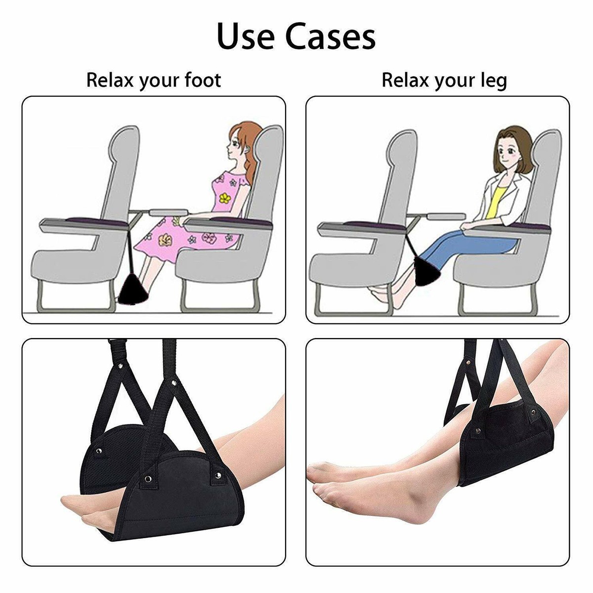 Poggiapiedi Da Viaggio Per Aereo In Memory Foam - Alza Gambe Portatile Per Volo, Auto E Ufficio - Riduce Gonfiore E Dolori