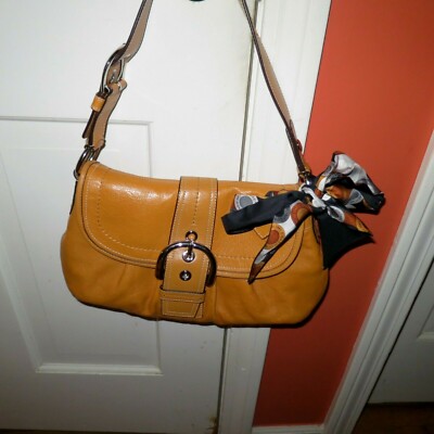 COACH ボディバッグ ブラウン/イエロー COACH CHARTER CROSSBODY W/HYBRID POUCH YELLOW LEATHER CE482 EUC | eBay