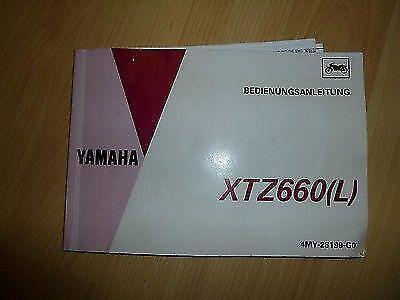 Manual de instrucciones manual manual manual del conductor libro adecuado para Yamaha Xtz 660 (L)  - Imagen 1 de 1