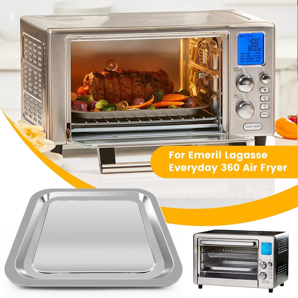 Emeril Lagasse 360 Air Fryer Accessories 12x10 Stainless Steel Set  