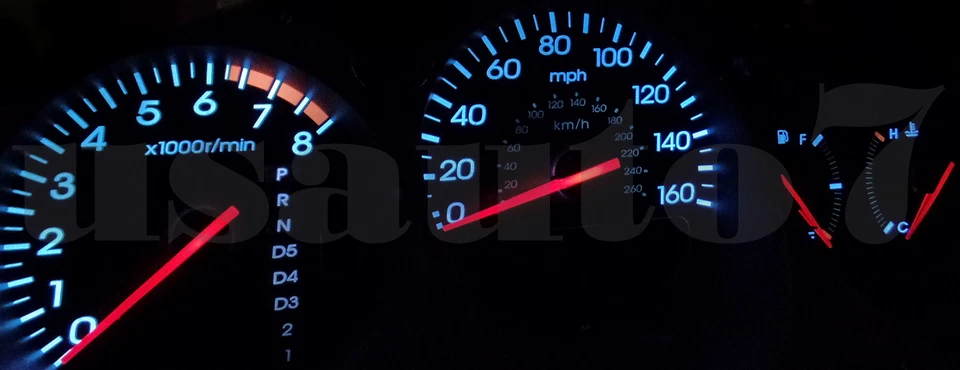 NEW Dash Cluster Gauge AQUA BLUE LED LIGHT BULBS KIT Fits 99-03 Acura TL 2nd Gen Foto 3 de 4