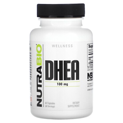 DHEA, BY NUTRABIO 100 mg, 60 Capsules