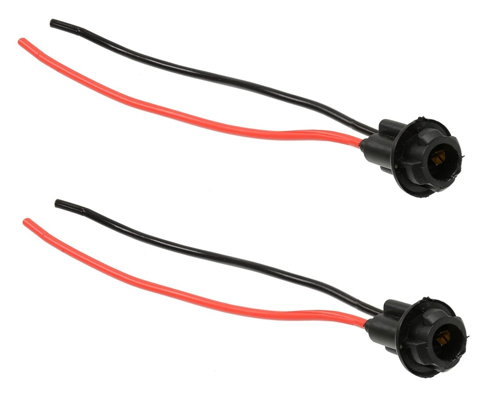 Universal Pigtail Wire Female Socket 194 T10 PGS License Plate Tag Light Bulb E - Foto 7