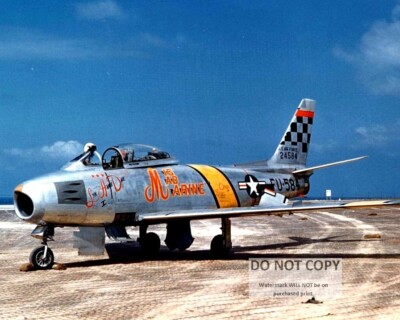 USAF F-86 SABRE AIRCRAFT FLOWN BY JOHN GLENN IN KOREA - 8X10 PHOTO (BB-094)