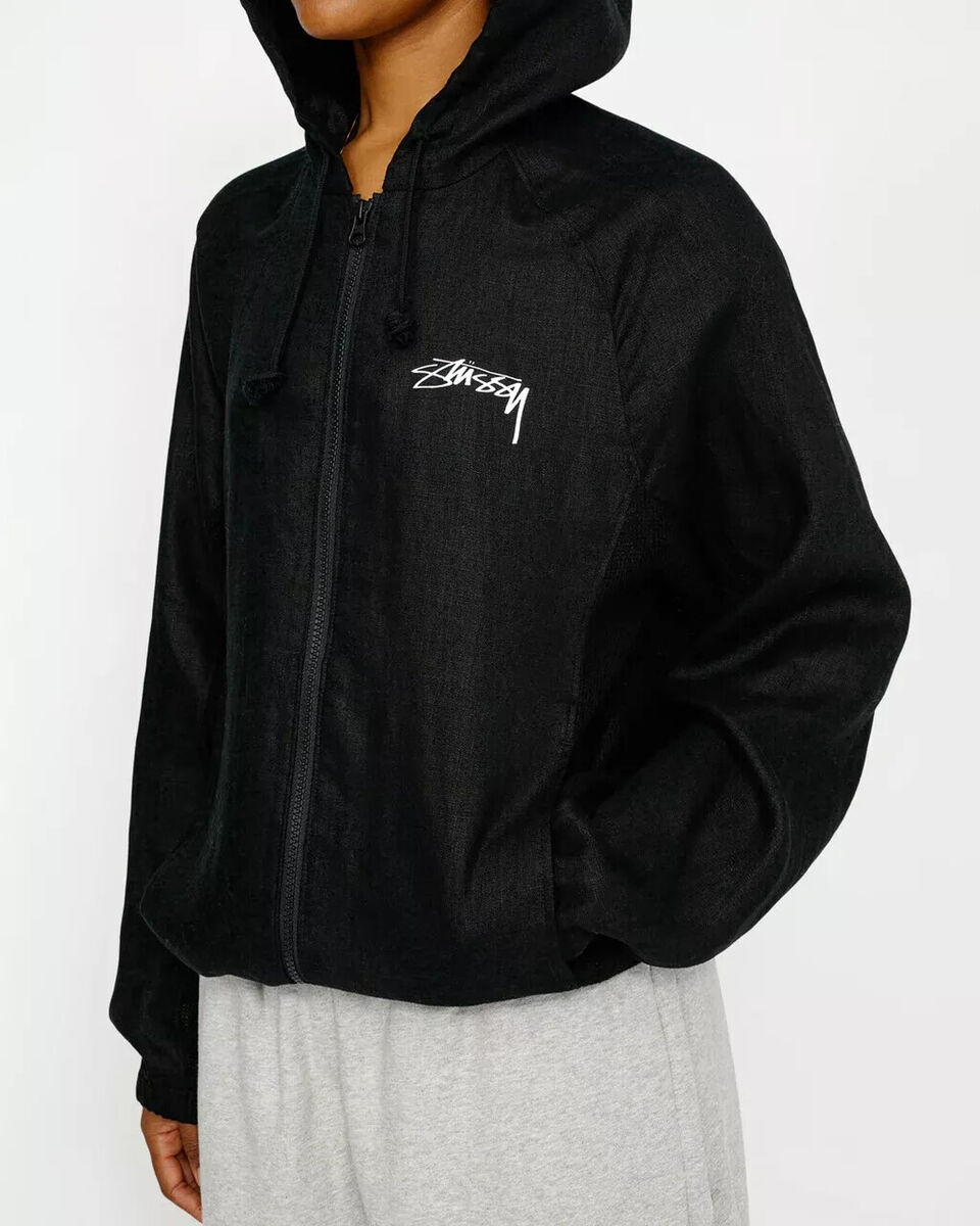 Stussy x Nike U NRG Linen Jacket Hoodie Black Light Bone Stussy x Nike U NRG Linen Jacket Hoodie Black Light Bone