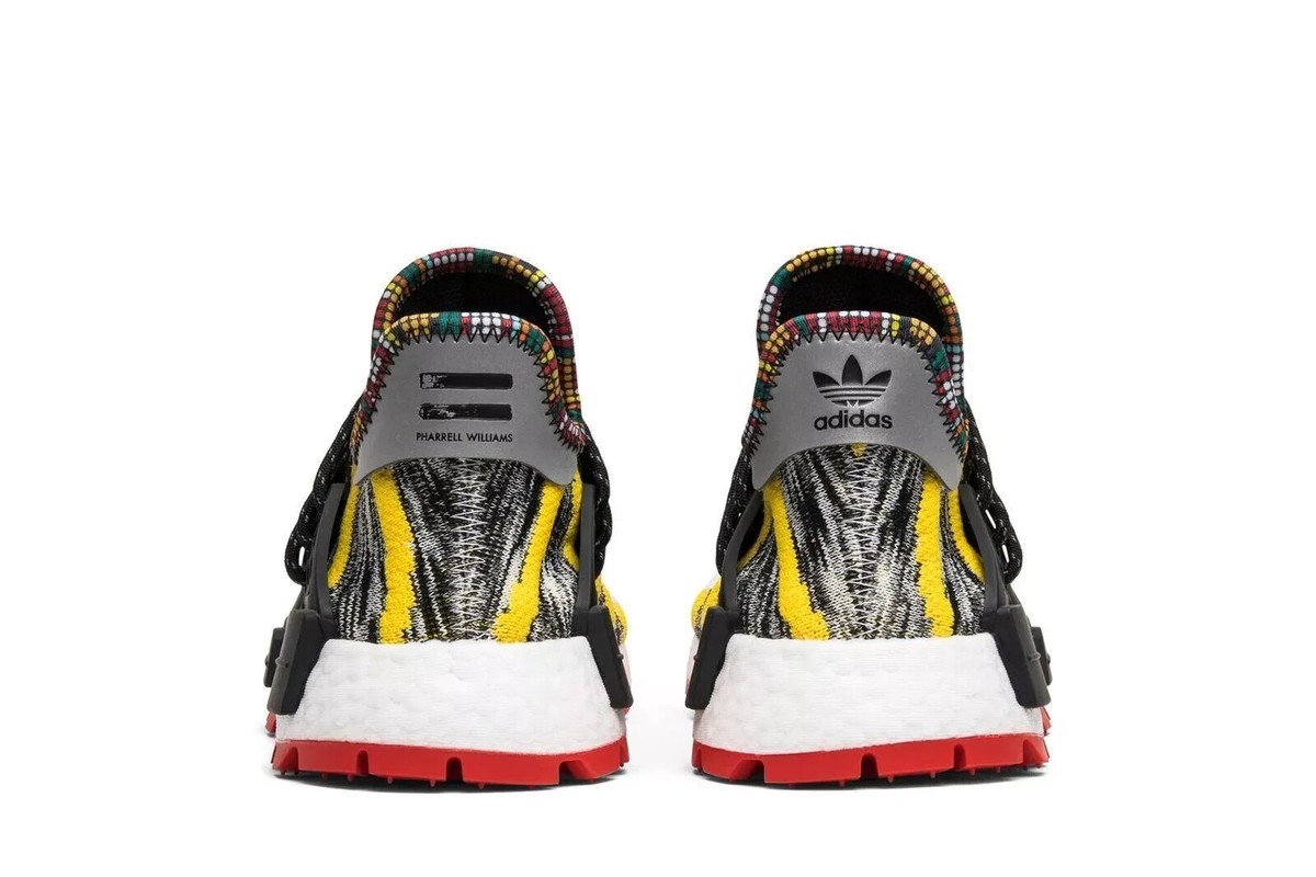 Pharrell Williams ×adidas NMD Hu Solar Pack Red BB9527 Men's Size
