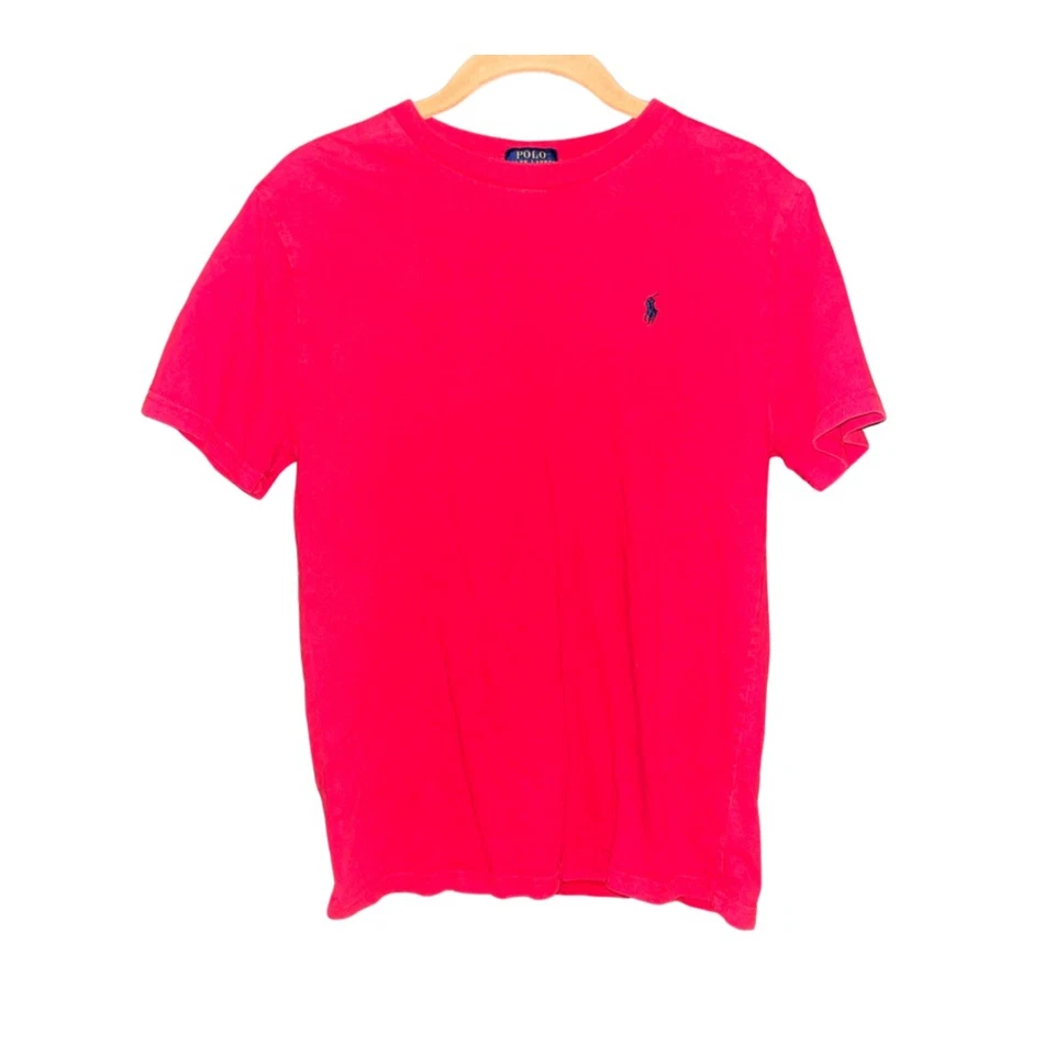 POLO RALPH LAUREN Boy’s Vintage Kids Basic Tshirt Red Short Sleeve Large 14-16 - Image 4 of 4