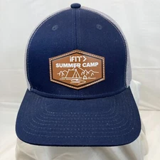 Ifit Summer Camp Snapback Trucker Hat Mesh Back OSFM Blue Gray