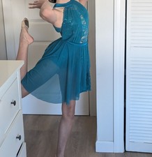 Revolution Dance Costume Sequin Dress Girl Size S/M Tap Jazz Ballet