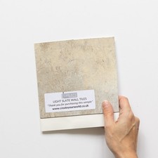 Image of d-c-fix Light Slate 30.5cm x 30.5cm Self-adhesive Vinyl Wall Tiles
