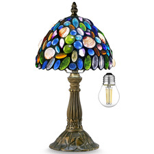 Nizrsky Tiffany Lamp 8In Stained Glass Table Lamp Handcrafted Tiffany Style