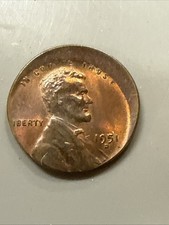 1951 D off Center Wheat Lincoln Cent Penny Rare mint error BEAUTIFUL COIN! # 383