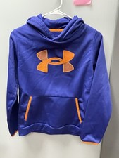 Under Armour Blue Loose Boys Youth Hoodie Sweatshirt Size L