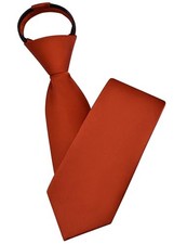 Branduce 3.15"  8cm  Mens Solid Satin Tie Pre-tied Adjustable Burnt Orange