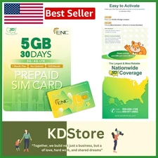 Prepaid SIM Card 5G LTE 25/mo, 5GB Data, Dual Numbers, Unlimited Calls