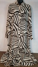 Express Duster Maxi Dress Women's Size Medium Sheer Animal Print Button Up
