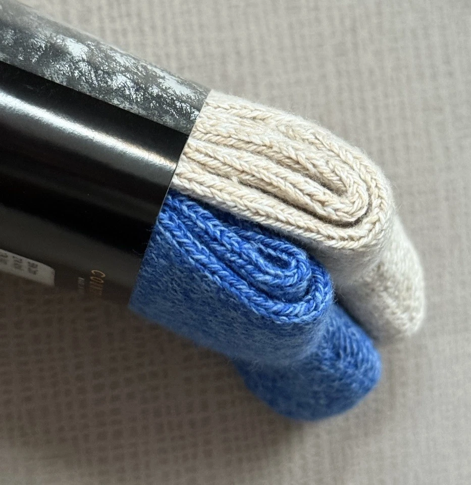 NUEVO CON ETIQUETAS Country Tweed 2 pares de calcetines para mujer talla 9-11 Vermont azul avena de colección Foto 3 de 4