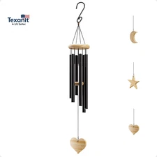 Wind Chimes for outside - 32" Aluminum & Pine Wood Relaxing Windchimes Outdoors 