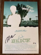 Rian Johnson ‘Brick’ Movie Director Signed 12x18 Photo Beckett Certified