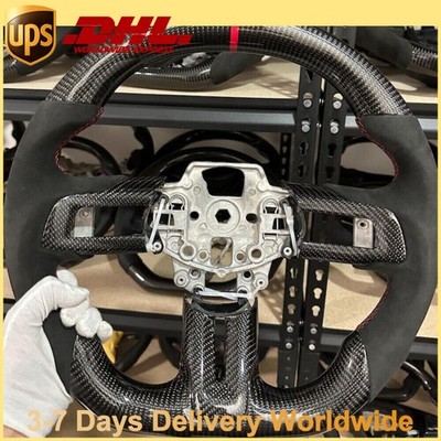 Alcantara Carbon Fiber Steering Wheel for Ford Mustang GT500 GT350 V8 2015-2023