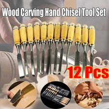 Professional 12 Piece Wood Carving Hand Chisel Tool Set Handmade Carving Tools