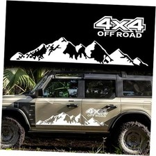 58.6'' 4X4 Mountains Vinyl Stickers Decal for Car Trunk Large--white 1 Pc 