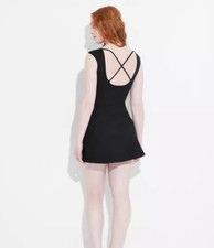 Wild Fable Women's X-LARGE Dress Black Cap Short Sleeve ButterBliss Mini Skater