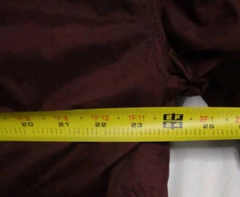 Vintage Haband's Ice House Parka Size Medium Maroon Missing Removable Hood - Image 3 of 4