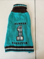 Cozy Teal  Brown Dog Sweater Size Medium Cute  Comfy