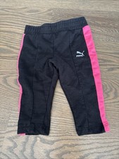 Puma Girl's Jogger Side Stripe Sweatpants Black Size 12 Months