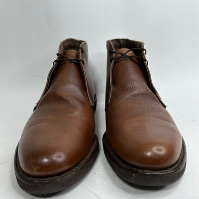 Stafford Mens Brown Pebble Grain Leather Chukka Boots Made  display picture 3