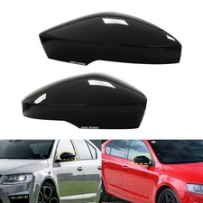 2x Schwarz Spiegelkappen Außenspiegel Für Skoda Octavia III Combi 5E5,5E6 12-20