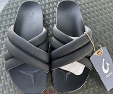 Olukai Hila Womens Water Resistant Slide Sandal Black Sz 8 85 NWT