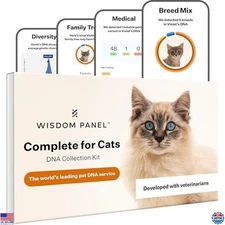 Comprehensive Cat DNA Test Kit for 45 Health Conditions & 70+ Breeds