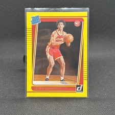 2021-22 Donruss Jalen Johnson Yellow Flood Rookie RC #231 Hawks