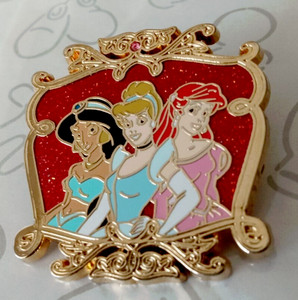 Jasmine Cinderella and Ariel Little Mermaid Princess Starter Disney Pin 54033