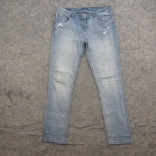 Aeropostale Bayla Skinny Women's Jeans Light Wash 11/12 Distressed Stretch