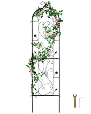 VEVOR Metal Garden Trellis for Climbing Plant Support 60 x 15 in Rustproof