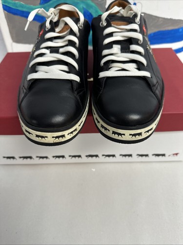 Bally Anistern/10 Animal Collection Herren Schwarz Leder Turnschuhe Herren 8,5 D - Bild 3 von 15