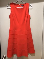 Tommy Hilfiger Dress Size 8 Red Sleeveless Textured Banded Fit & Flare Cocktail