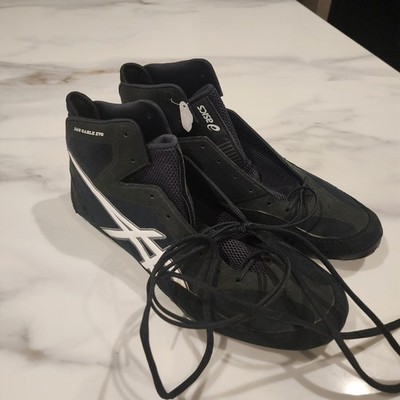 ASICS Dan Gable EVO Wrestling Shoes Black White Men's Size 14 New