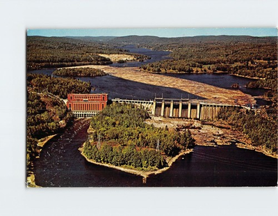 #ad Postcard Hydro Electric Power Station amp; Log Boom on the Ottawa River Canada $3.49